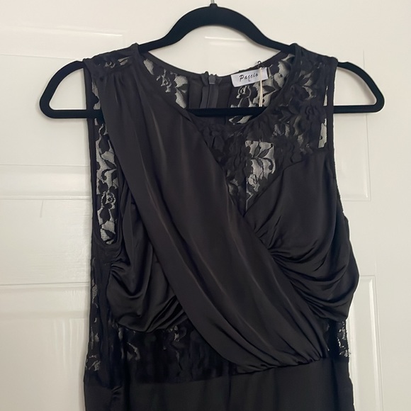🦋 2/$40 NWT Black Formal Lace Layered Dress - Picture 1 of 4